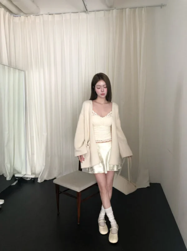 AD48 Giverny吉維尼的花園微光緞面裙