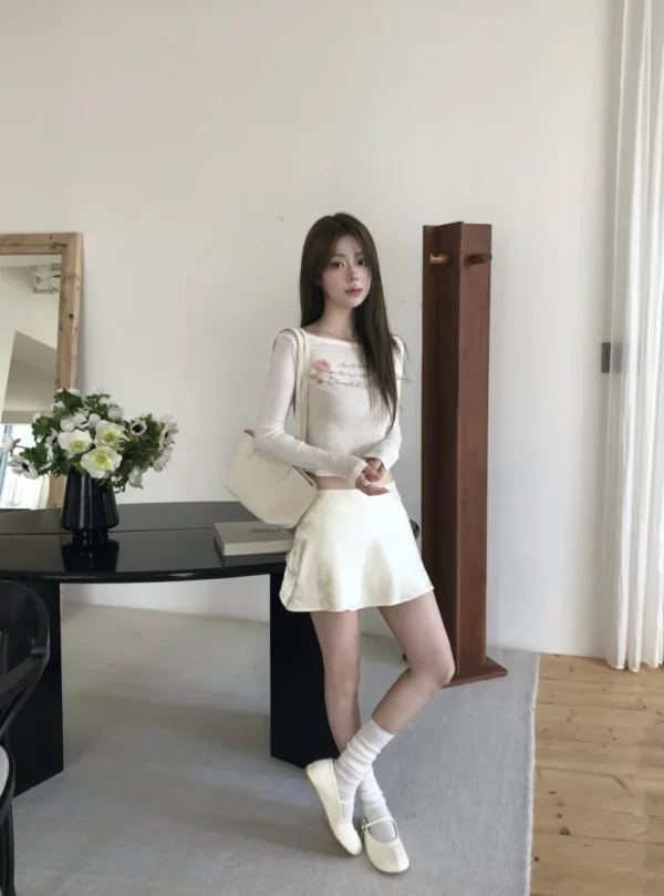 AD48 Giverny吉維尼的花園微光緞面裙