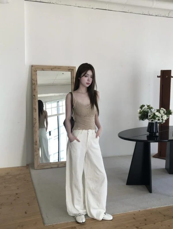 AD23 Joséphine約瑟芬的法式柔絨蕾絲Bra Top