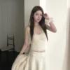 AD23 Joséphine約瑟芬的法式柔絨蕾絲Bra Top