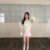 AD42 Pochon波香柔皺小花布包