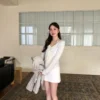 AD43 Soline索琳掛脖蝴蝶結扭結上衣