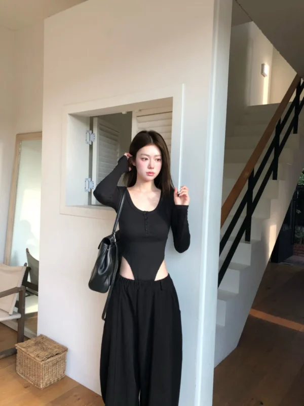 AE03 Simone西蒙娜的慵懶垂墜法式寬褲