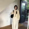 AE03 Simone西蒙娜的慵懶垂墜法式寬褲