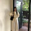 AE03 Simone西蒙娜的慵懶垂墜法式寬褲
