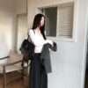 AE03 Simone西蒙娜的慵懶垂墜法式寬褲