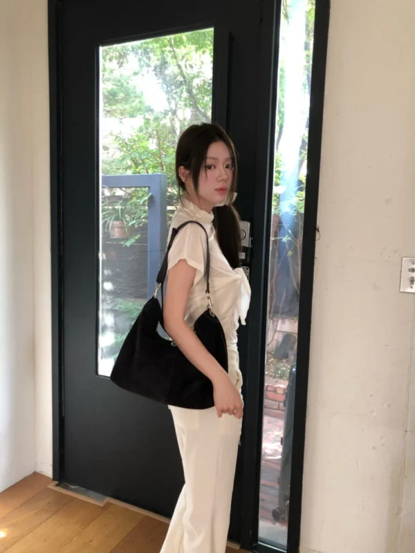 AE31 Colette柯蕾特的晚宴絲絨綁帶上衣