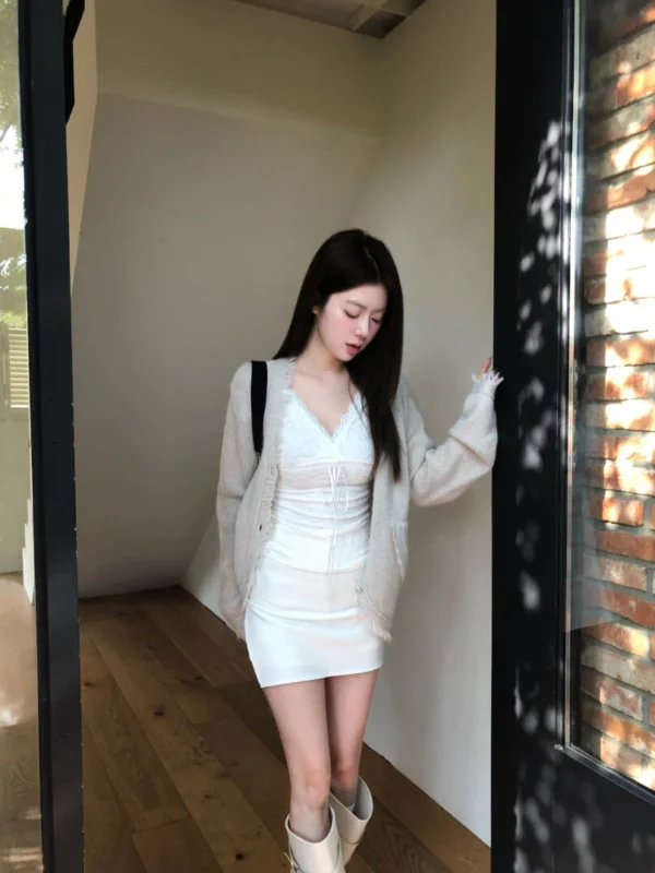 AE22 Odette奧黛特芭蕾軟毛針織外套